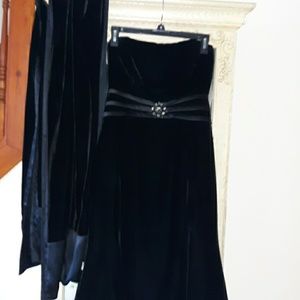 Velvet Dress and matching  shawl